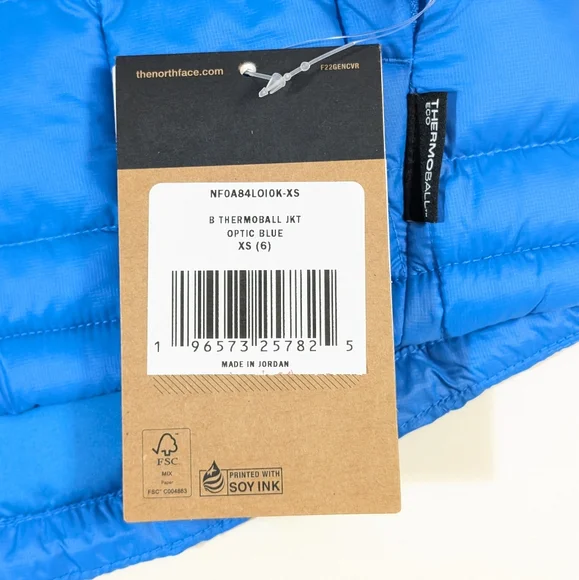 THE NORTH FACE, Boys' ThermoBall™ Hooded Jacket, Optic Blue, Size Extra Small/6. - Picture 11 of 11